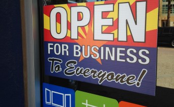 Arizona open for business sign
