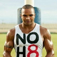 Brendon Ayanbadejo in a NOH8 t-shirt
