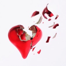 Broken heart ornament