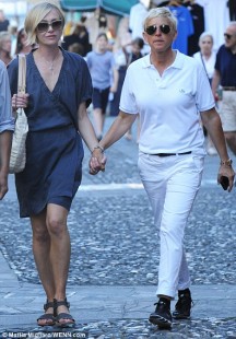 Ellen DeGeneres and Portia De Rossi vacationing in Portofino Italy