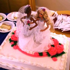 Lesbian wedding cake topper