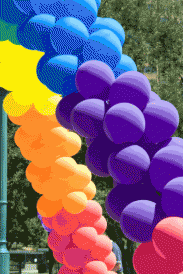 Rainbow balloons