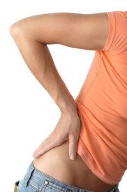 Woman with hip pain