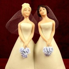 Lesbian wedding cake toppers