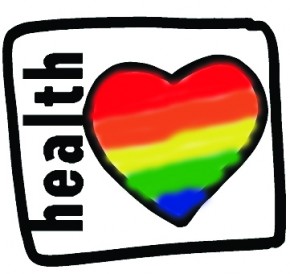 Rainbow health heart