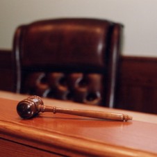 Judge's Bench and gavel