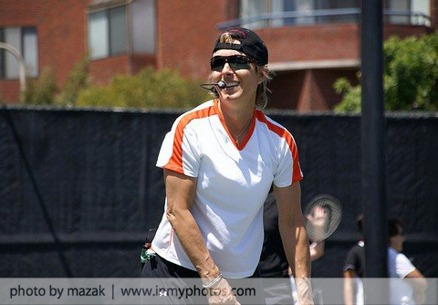 Martina Navratilova hosts a tennis clinic fundraiser for NCLR