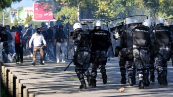 Clashes at the LGBTQ Pride in Montenegro, October, 2013.
