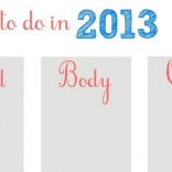 2013 to do list