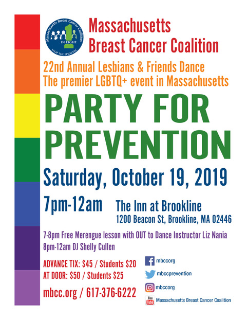 UPDATED EVENT DATE:  22nd Annual Lesbians & Friends Dance: A Party for Prevention