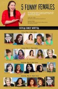 5 Funny Females show flyer