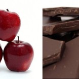 Apples and dark chocolate