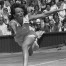 Billie Jean King in action