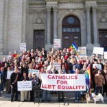 Catholics rallying for LGBT equality.