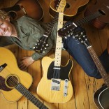 Singer songwriter Catie Curtis with guitars