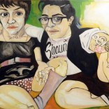 Lisa Marie Thalhammer's "Desires for Connectivity: Shauna and Jamie", oil on canvas. Photo courtesy of the artist.