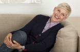 Ellen DeGeneres on sofa