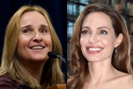 Split photo of Melissa Etheridge and Angelina Jolie