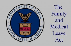 Department of Labor symbol and FMLA sign