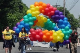 Balloons at gay pride parade