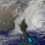 Hurricane Sandy satellite image