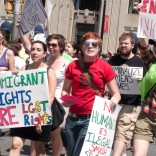 Protestors rally for immigration and LGBT rights