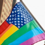 Gay pride flag with stars