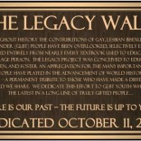 Legacy Walk Bronze Plaque