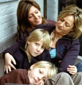 Lesbian couple with two kids