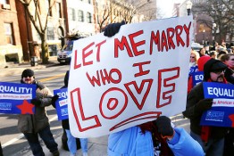 Let me marry who I love sign