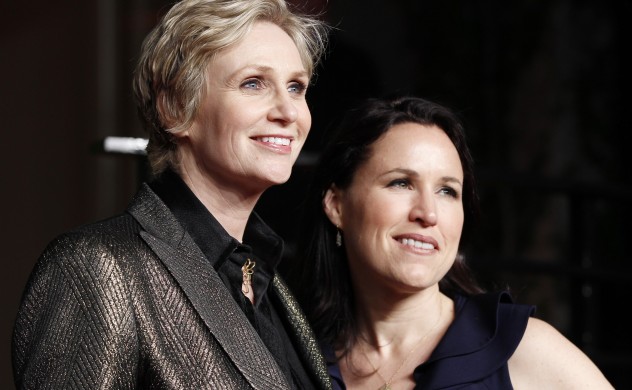 Jane Lynch and Laura Embry