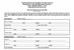 Massachusetts birth certificate
