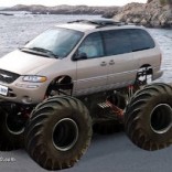 Minivan with large tires