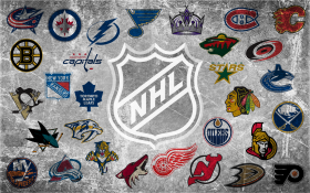 NHL logo with all team logos