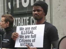 Nigerian LGBT protestor