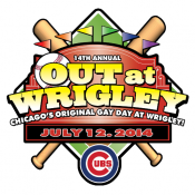 Out at Wrigley 2014 logo