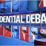 Presidential debate sign on CNN