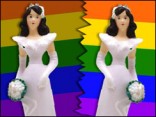 Lesbian brides splitting