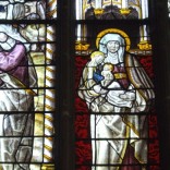 Stained glass in St. Andrew's Church in England