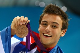 Tom Daley with Olympic medal