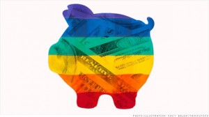 rainbow piggy bank