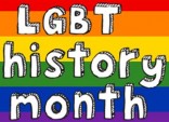 LGBT history month on rainbow flag