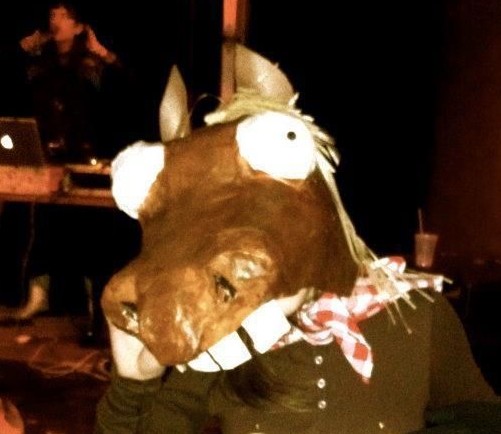 Real-life Kelvin in a horse costume.