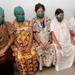 Indian surrogate mothers waiting at a clinic