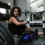 Jessica Rothschild at the gym