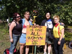 Lorraine Donaldson, Camp Trans organizers, and Yellow Armbands, 2006