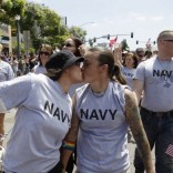 2 active duty sailors kissing