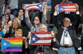 LGBT Puerto Ricans with flags