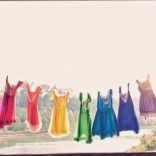 Rainbow bridesmaid dresses