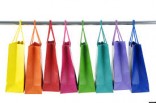 rainbow shopping bags